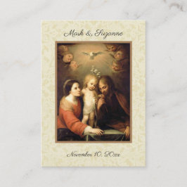 Katholische Gastgeschenk Hochzeit Heilige Familie  Visitenkarte