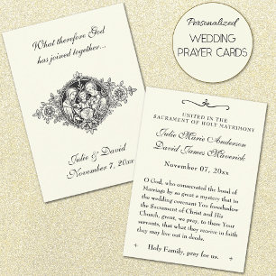 Katholische Gastgeschenk Hochzeit Heilige Familien Visitenkarte