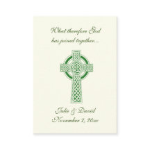 Katholische Gastgeschenk Hochzeit Irish Green Celt