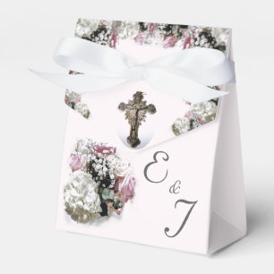 Katholische Gastgeschenk Hochzeit Rosa und Weiß Geschenkschachtel