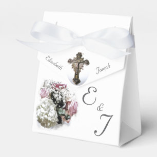 Katholische Gastgeschenk Hochzeit Rosa und Weiß Geschenkschachtel
