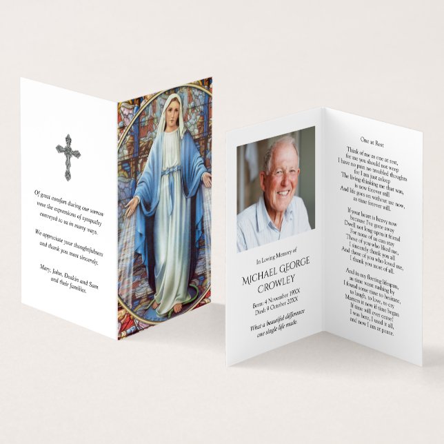 Katholische Gebetskarte | Hail Mary Visitenkarten (Innenseite und Außenseite)
