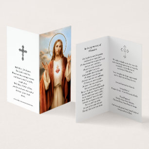 Katholische Gebetskarte   Heiliges Herz Jesus 3