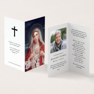 Katholische Gebetskarte   Herz Mary