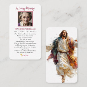 Katholische Gebetskarte Jesus Das Vaterunser Visitenkarte
