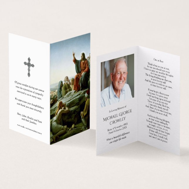 Katholische Gebetskarte | Jesus der Lehrer (Innenseite und Außenseite)