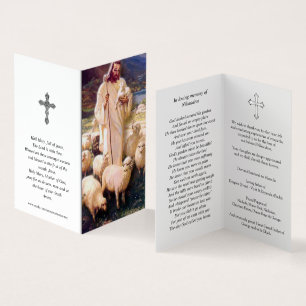 Katholische Gebetskarte   Jesus Good Shepherd 5