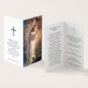 Katholische Gebetskarte   Jesus klopfen 1