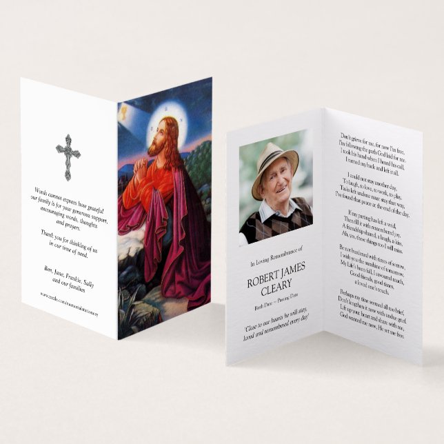 Katholische Gebetskarte | Jesus Prachen (Innenseite und Außenseite)