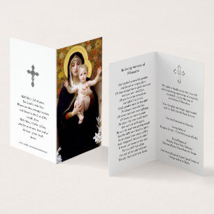 Katholische Gebetskarte   Madonna von Lilies