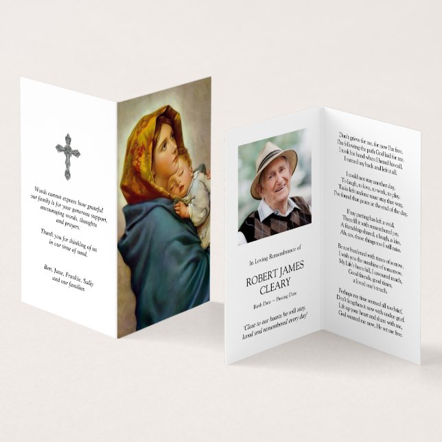 Katholische Gebetskarte | Madonnina Visitenkarten (Innenseite und Außenseite)