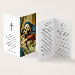 Katholische Gebetskarte Mary Cradles Jesus 1