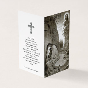 Katholische Gebetskarte Mary & Jesus Tomb 1