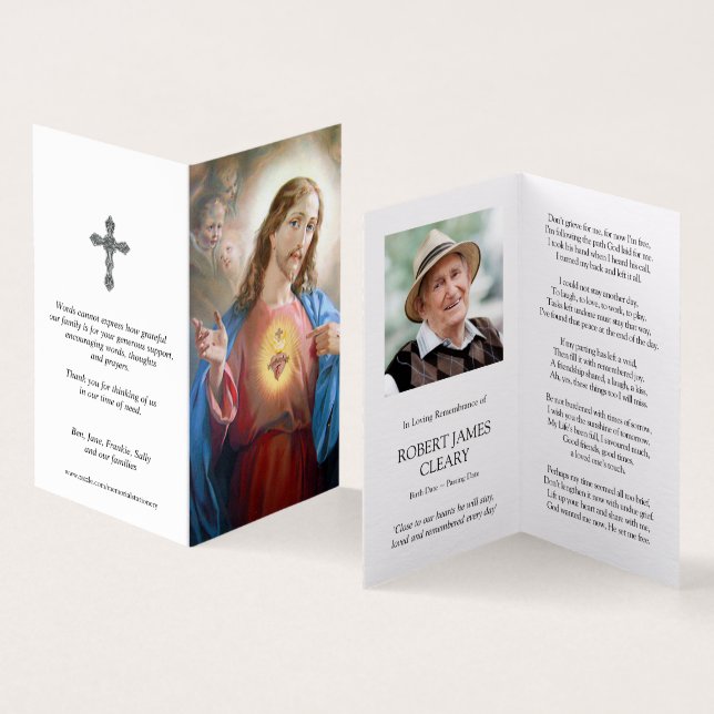 Katholische Gebetskarte | Sacred Heart (Innenseite und Außenseite)