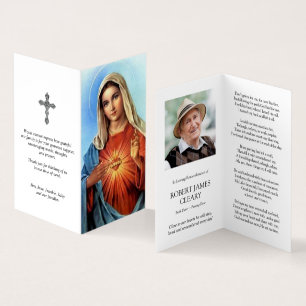 Katholische Gebetskarte   Sacred Heart Mary Visitenkarten