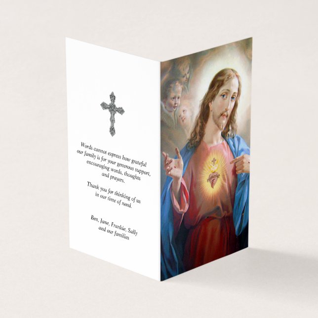Katholische Gebetskarte | Sacred Heart Visitenkarten (Vorderseite)