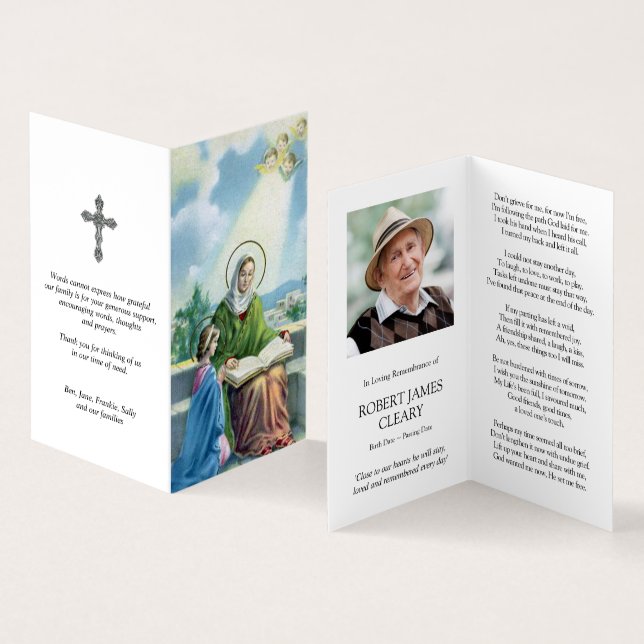 Katholische Gebetskarte | St. Anne & Mary 2 Visitenkarten (Innenseite und Außenseite)