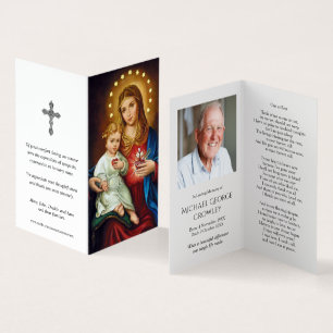 Katholische Gebetskarte   Unbeflecktes Herz Mary