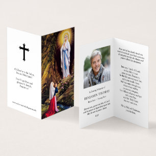 Katholische Gebetskarte Unsere Lady Lourdes 1 Visitenkarten