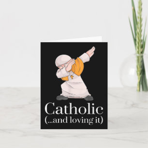 Katholische Geschenke - Funny Pope Dabbing Shirt Karte