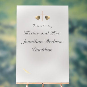 Katholische Grace Wedding Acrylschild