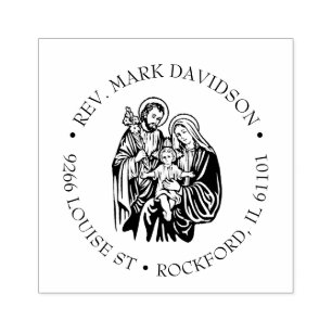 Katholische Heilige Familie Jesus, Mary Joseph, Ad Gummistempel