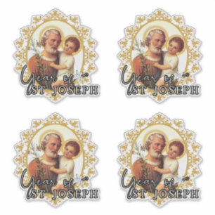 Katholische Heilige Joseph mit Kind Jesus Religiö Aufkleber