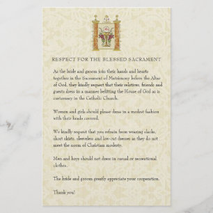 Katholische Hochzeit bescheidene Kirchenbekleidung Briefpapier