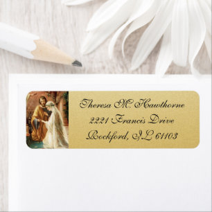 Katholische Hochzeit Elegante Gold Jungfrau Mary J