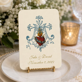 Katholische Hochzeit Elegante Gunst Heilige Karte