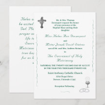 Katholische Hochzeits-Einladung Nuptial Grace
