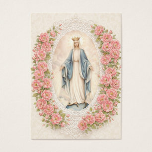 Katholische Hochzeitsblumen Marianische Gebetskart