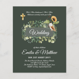 Katholische Hochzeitseinladungen Florenz Elegante Flyer