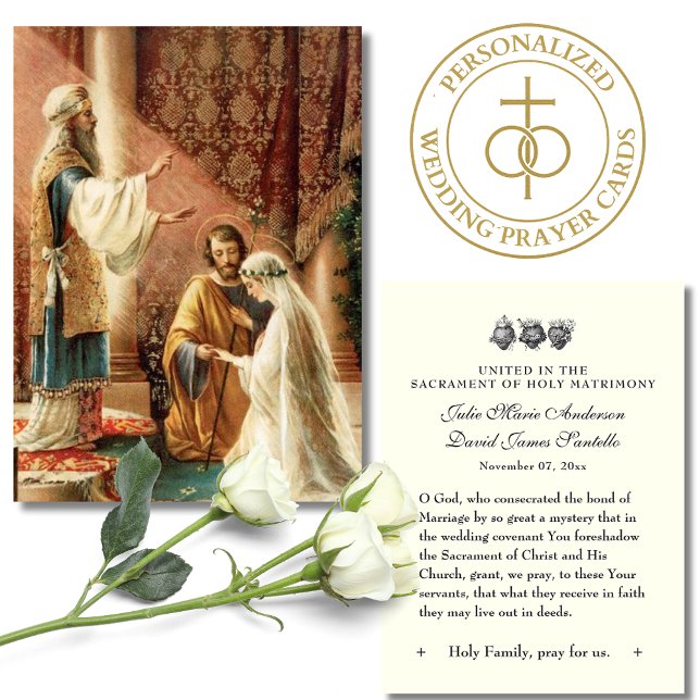 Katholische Hochzeitsgebet Betrothal Mary Joseph Visitenkarte (Von Creator hochgeladen)
