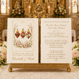 Katholische Hochzeitsgebet Drei Herzen Floral