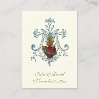 Katholische Hochzeitsgebet Mary Holy Card Visitenkarte