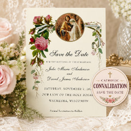 Katholische Hochzeitsverlobung Maria Josef Save The Date
