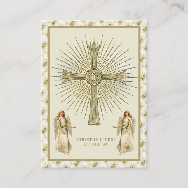 Katholische Jesus Eucharist Engel Gebet Ostern Visitenkarte (Vorderseite)