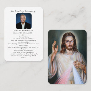 Katholische Jesus Göttliche Gnade Beerdigung Gebet Visitenkarte