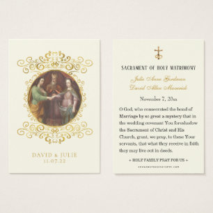 Katholische Joseph- und Mary-Wedgebet-Karte