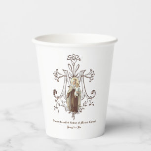 Katholische Jungfrau Carmel Maria Jesus  Pappbecher