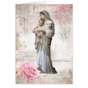 Katholische Jungfrau Maria Jesus Lamm Religiös
