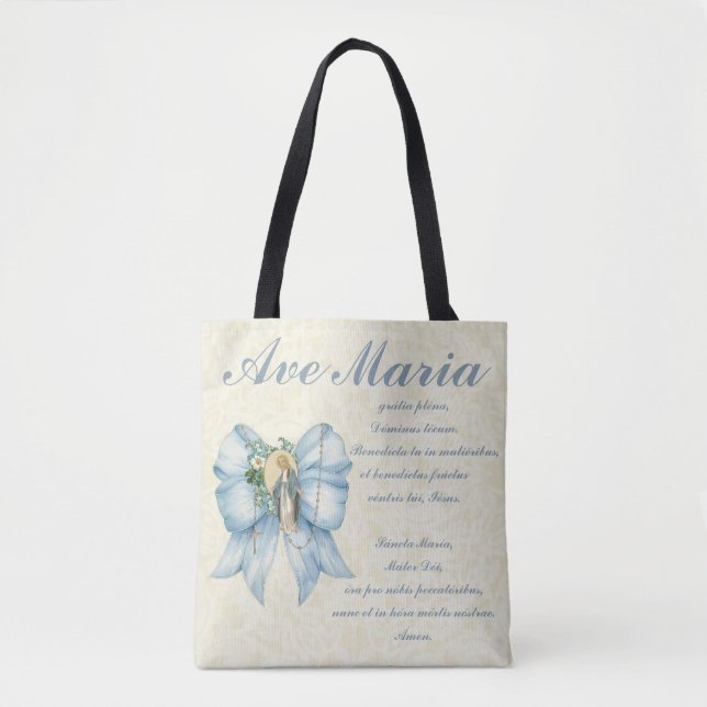 Katholische Jungfrau Mary Ave Maria Baby Jesus Flo Tasche (Vorderseite)