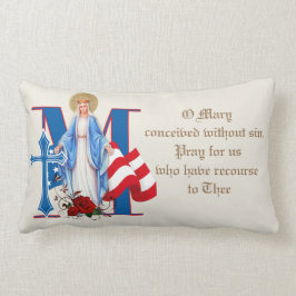 Katholische Jungfrau Mary Baby Jesus Religiöse kat Lendenkissen