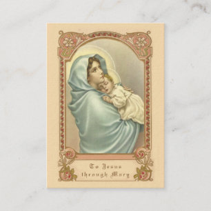Katholische Jungfrau-Mary Eilnovena-Gebets-Karte Visitenkarte