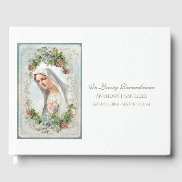 Katholische Jungfrau Mary Floral Memorial Beerdigu Gästebuch