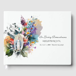 Katholische Jungfrau Mary Floral Memorial Beerdigu Gästebuch