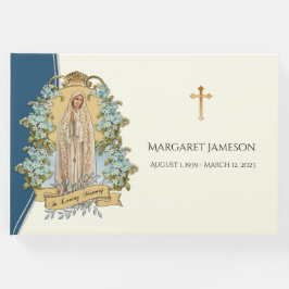 Katholische Jungfrau Mary Funerary Memorial Guest  Gästebuch