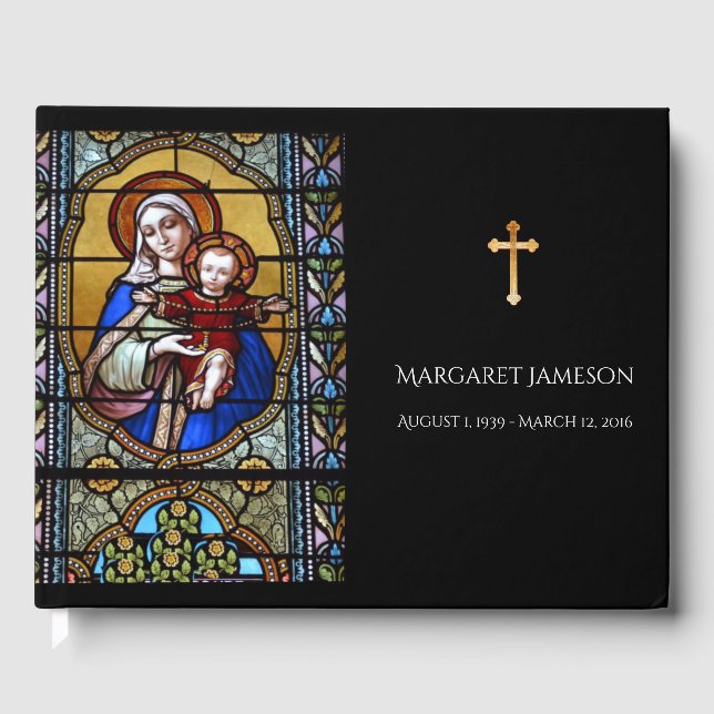 Katholische Jungfrau Mary Jesus Beerdigung Gedenks Gästebuch (Vorderseite)