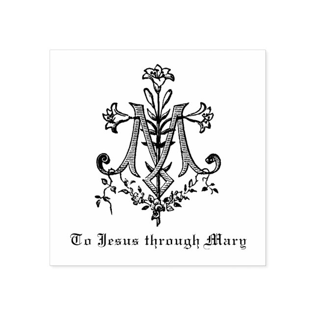 Katholische Jungfrau Mary Marian Symbol Gummistempel (Prägung)
